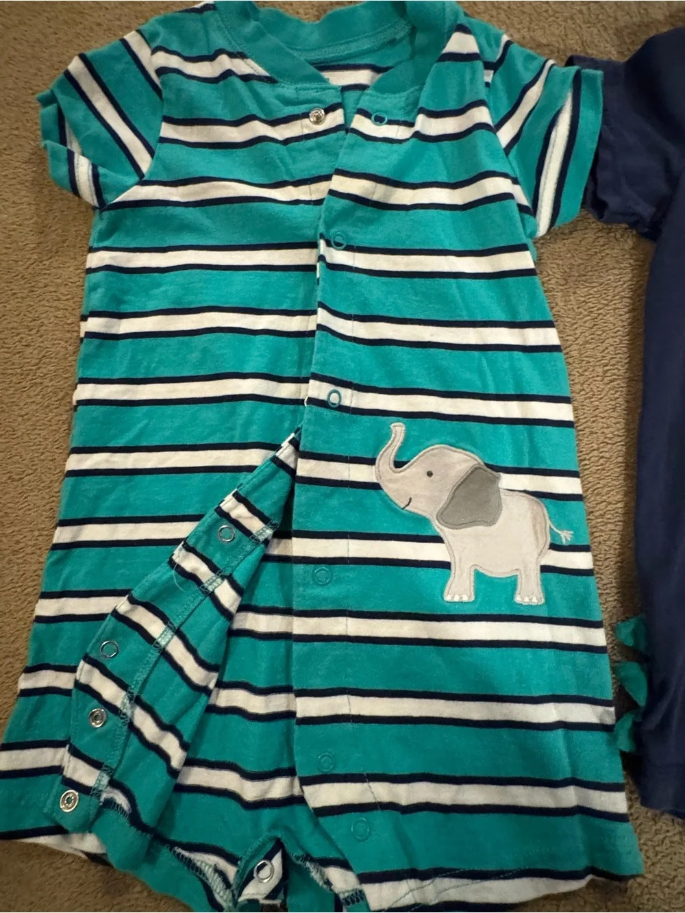 Carter’s Baby Boy Romper Bundle | 3 One-Piece Outfits | 18M